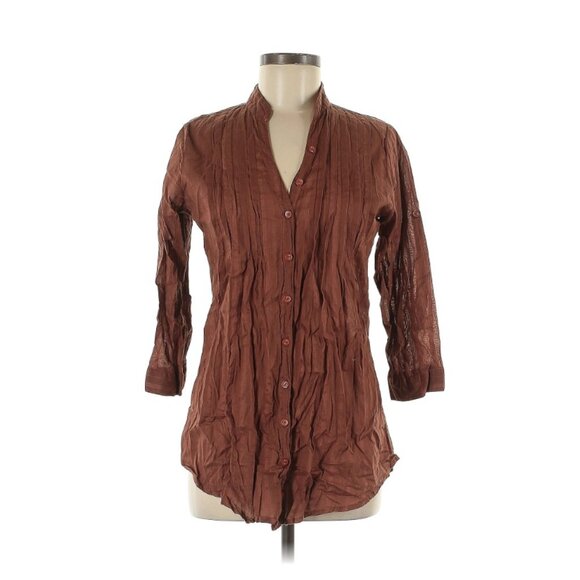 Chaudry 3/4 sleeve button-down shirt M - Picture 1 of 4